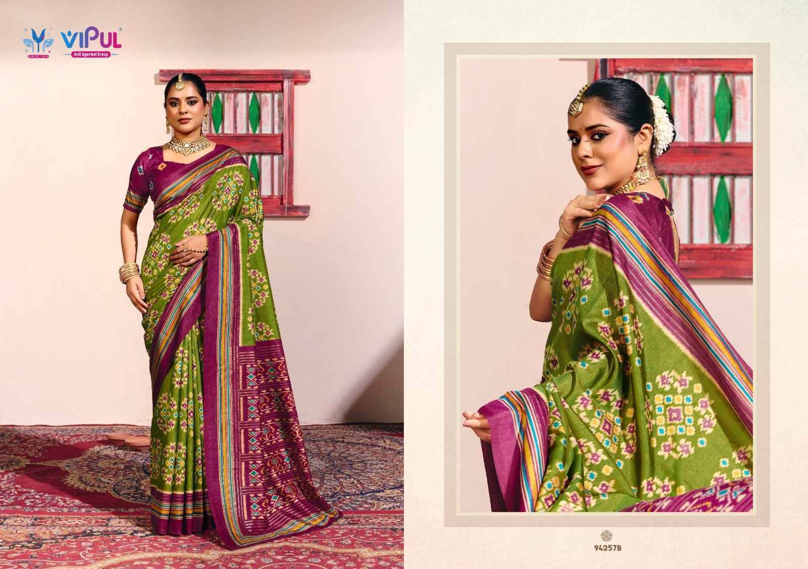 Sentosa silk Vol 13 94257 Series By Vipul Fashion Indian Traditional Wear Collection Beautiful Stylish Fancy Colorful Party Wear & Occasional Wear Weightless Sarees At Wholesale Price